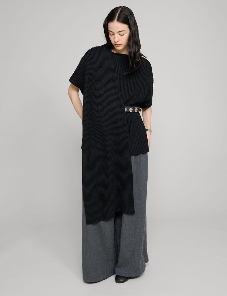 Pixie Market Black Knit Cape Top