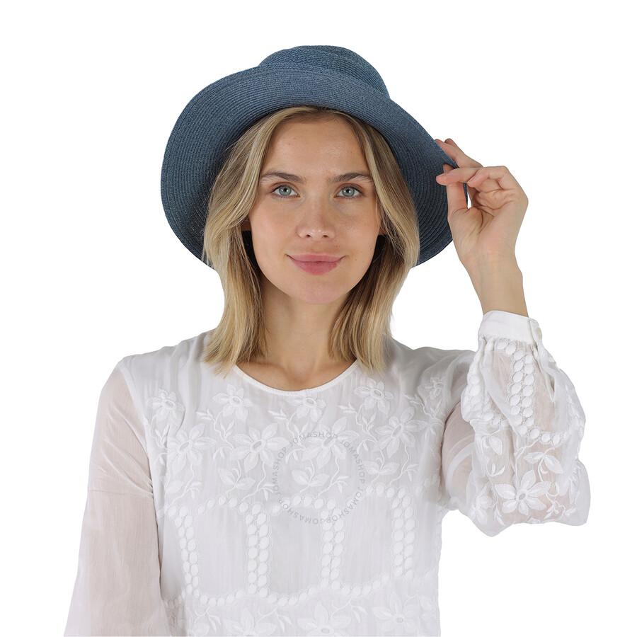 MAISON MICHEL Ladies Denim Blue Virginie Fedora Hat