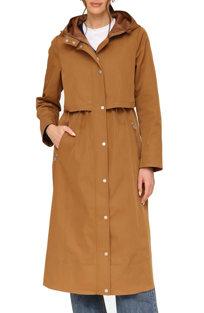 Avec Les Filles Water Resistant Twill Hooded Longline Coat