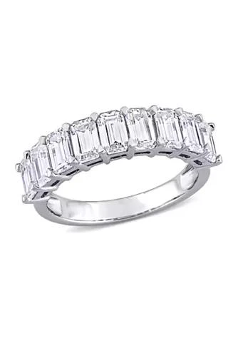 Belk 
Co. 2.75 ct. t.w. Emerald-Cut Lab Created Moissanite Semi-Eternity Ring in 10K White Gold