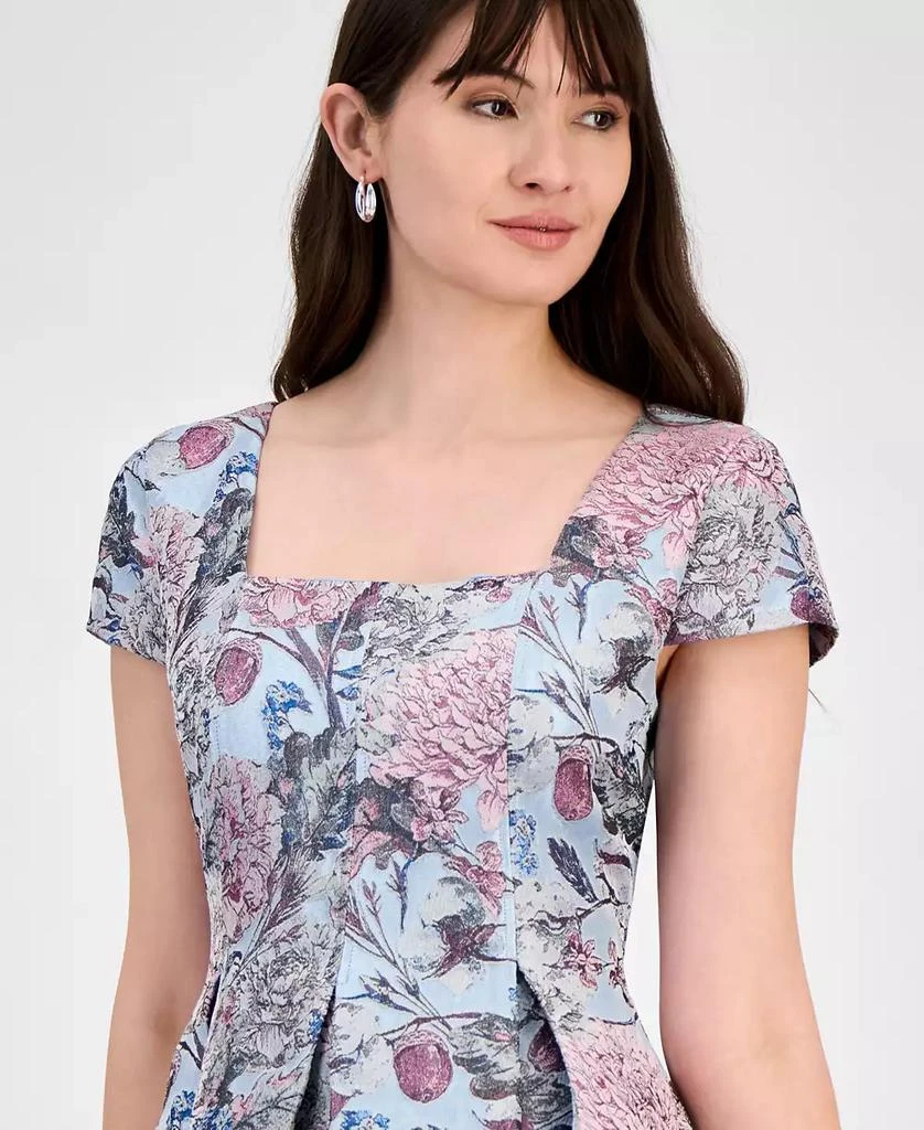 Tahari Women's Floral-Brocade Square-Neck Fit & Flare Dress  On Sale Now  with Up to 61% Off | Discover Exclusive Deals & Savings at BeyondStyle   Authentic Tahari dress|women's fashion, shoes &