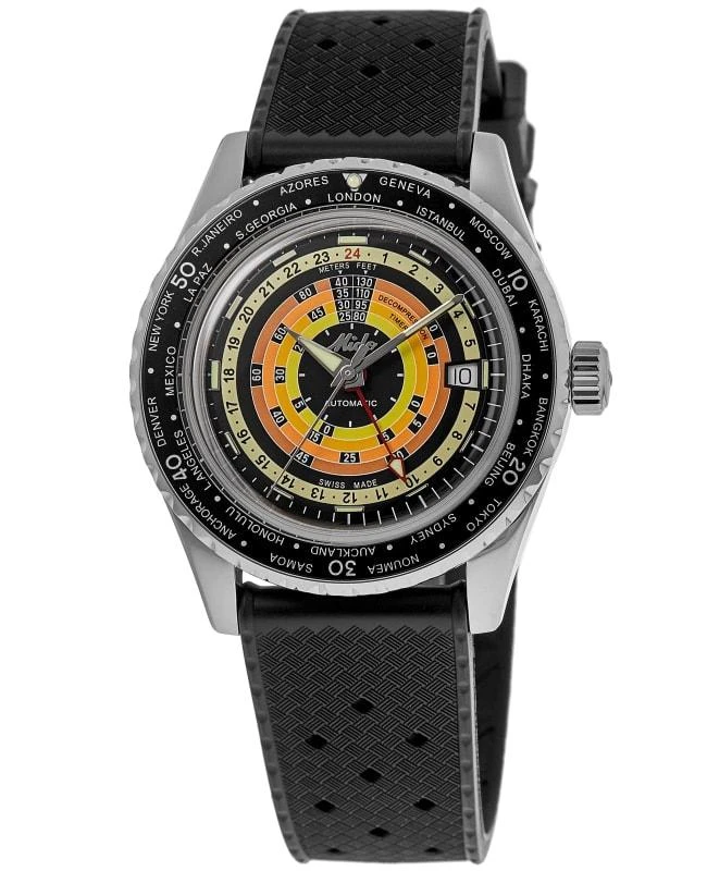 MIDO Mido Ocean Star Decompression Worldtimer Black Dial Rubber Strap Men's Watch M026.829.17.051.00 1