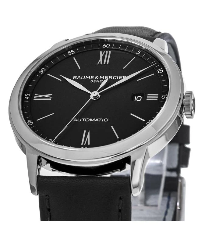 Baume & Mercier Baume & Mercier Classima Automatic Black Dial Leather Strap Men's Watch 10453 3