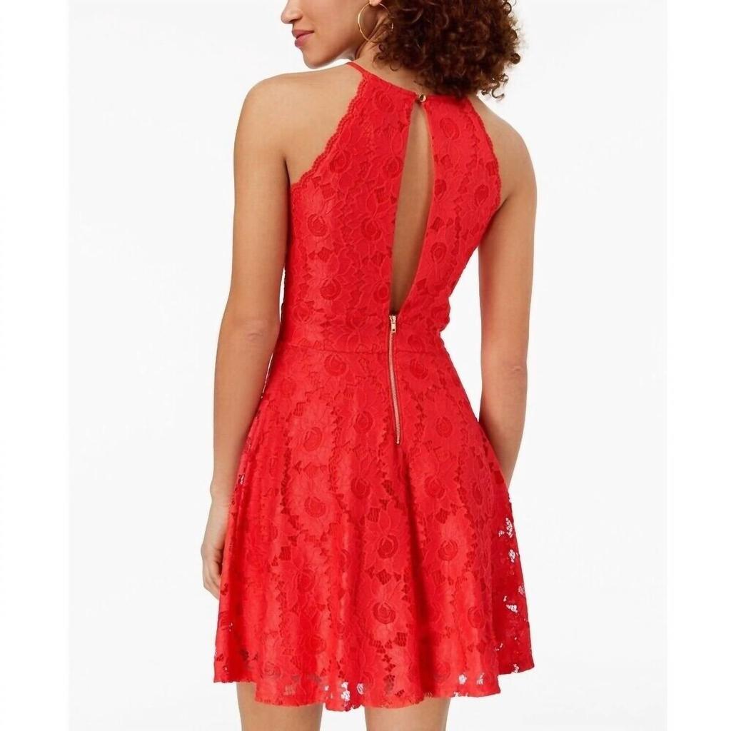 Material Girl Material Girl - Lace Sleeveless Fit Flare Skater Dress