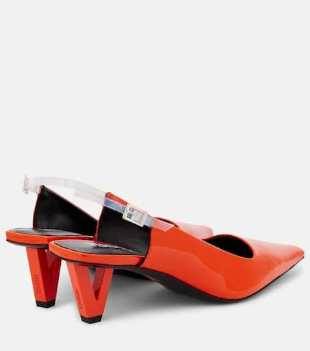 Versace Leather slingback pumps 2