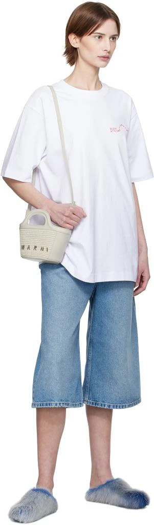 Marni White Tropicalia Micro Tote 4
