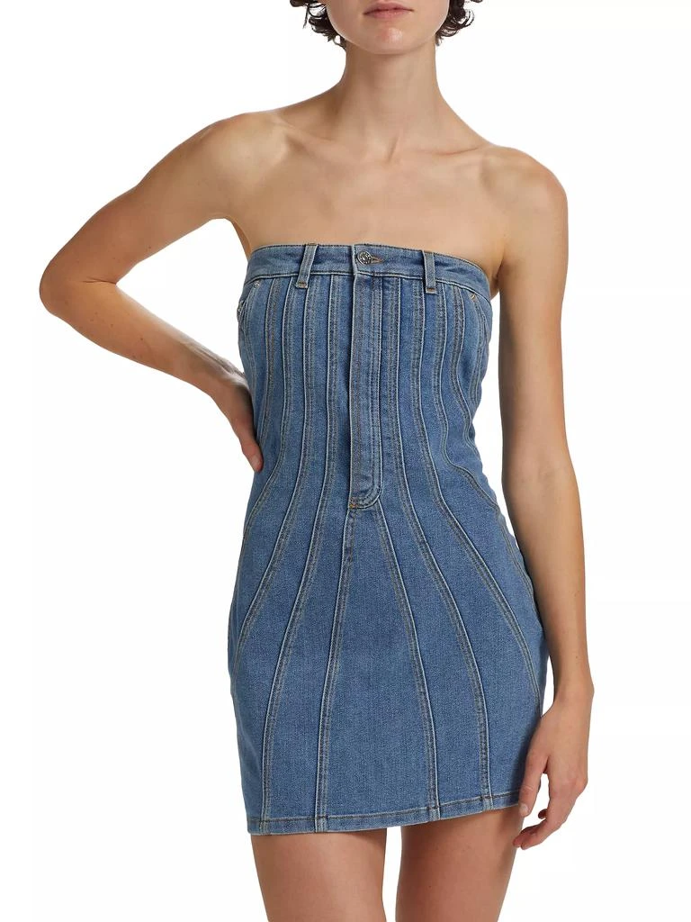 Mugler Denim Strapless Minidress 3