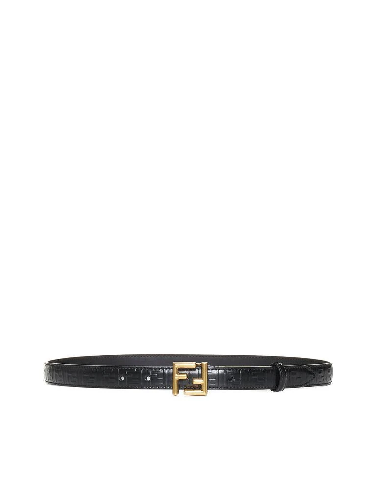 Fendi FENDI | FF Black Leather Belt | Women | 90 1