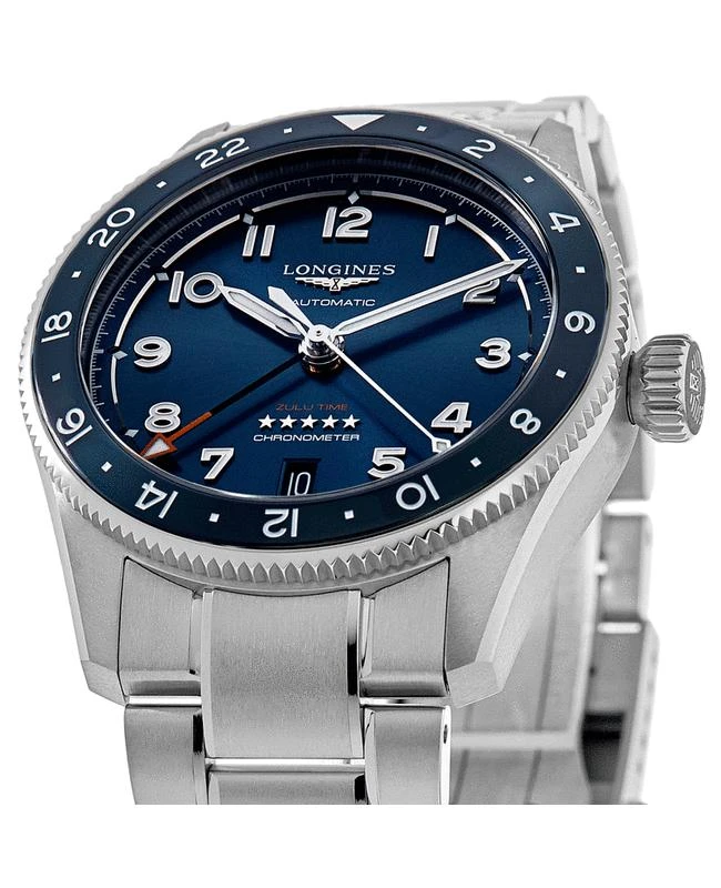 Longines Longines Spirit Zulu Time Blue Dial Stainless Steel Men's Watch L3.802.4.93.6 2