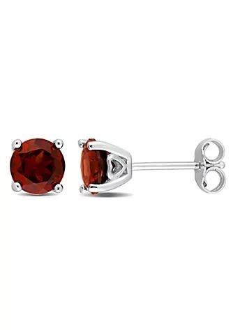 Belk 
Co. 2 CT TGW Garnet Earrings in Sterling Silver