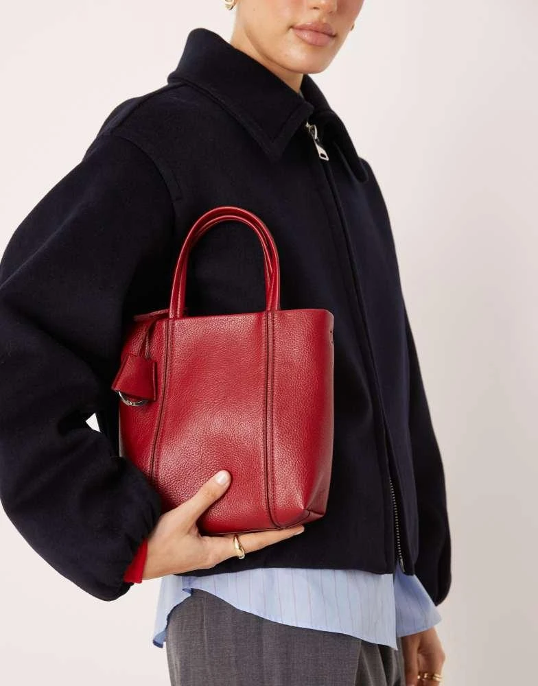 Mango Mango cross body bag with key charm detail in red 4