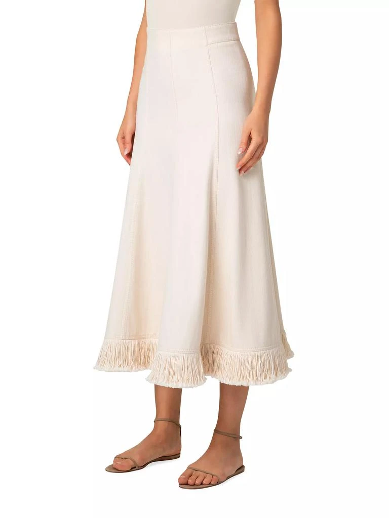 Akris Fringed Cotton-Blend Ankle-Length Skirt 3