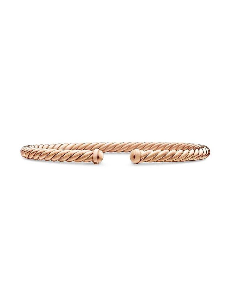 David Yurman Modern Cablespira Bracelet in 18K Rose Gold, 4MM