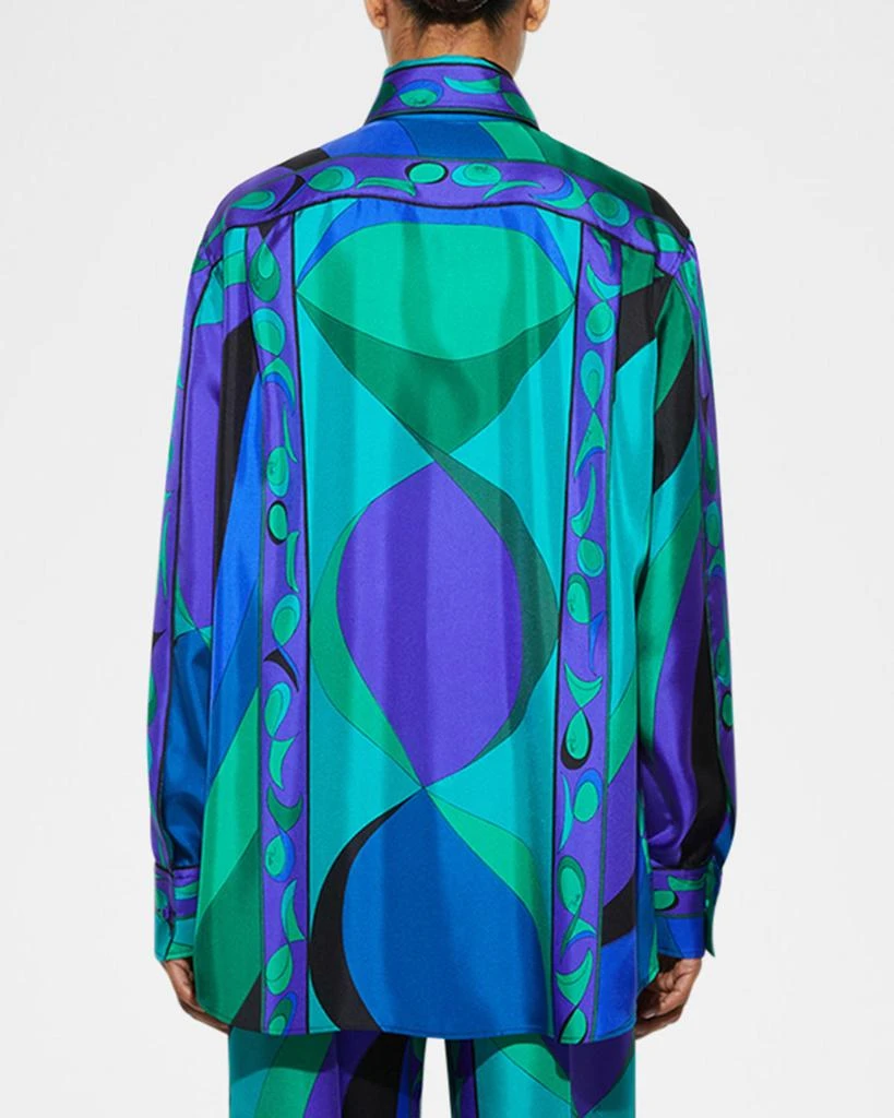 EMILIO PUCCI Pesci-Print Silk Twill Button-Down Blouse 3
