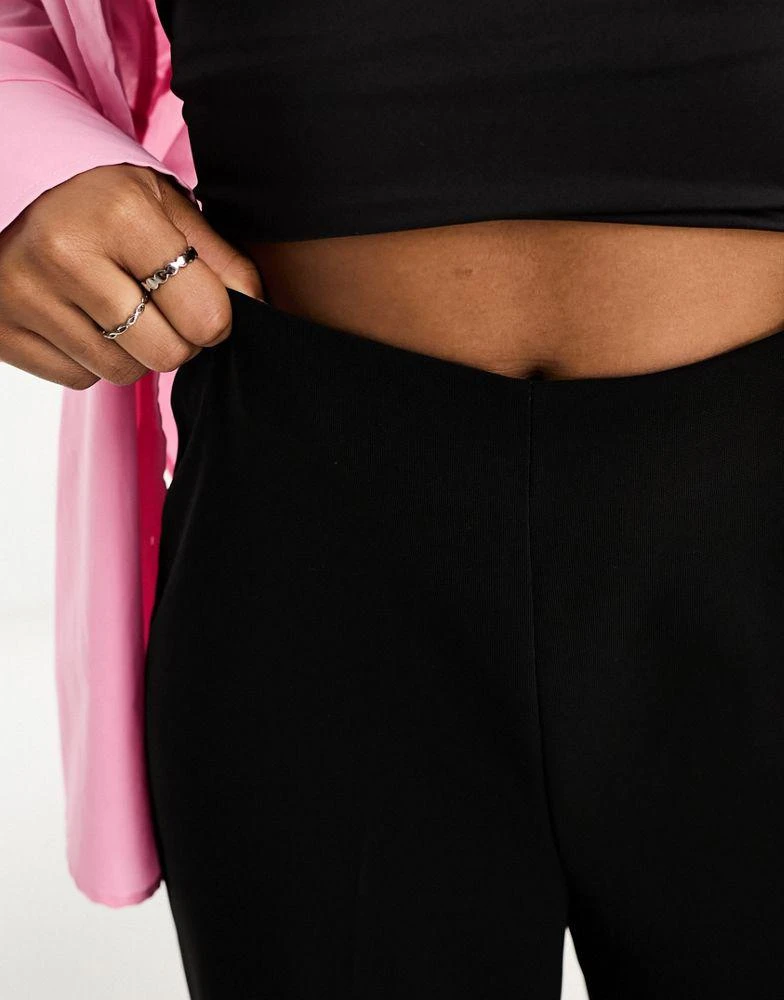 Mango Mango wide leg slouchy trouser in black 3