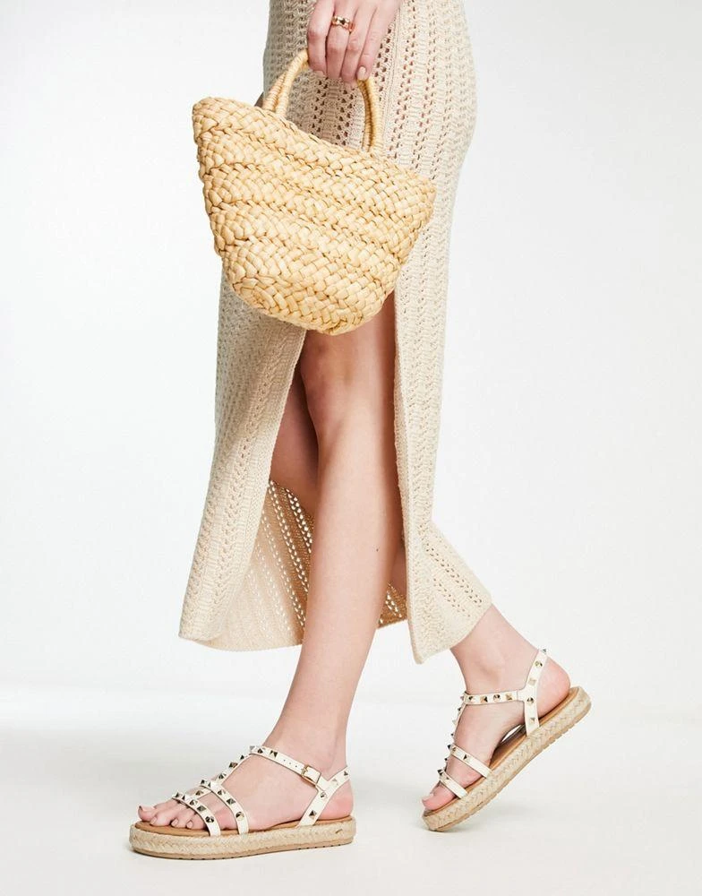 Steve Madden Steve Madden Libera studded sandals in bone 1