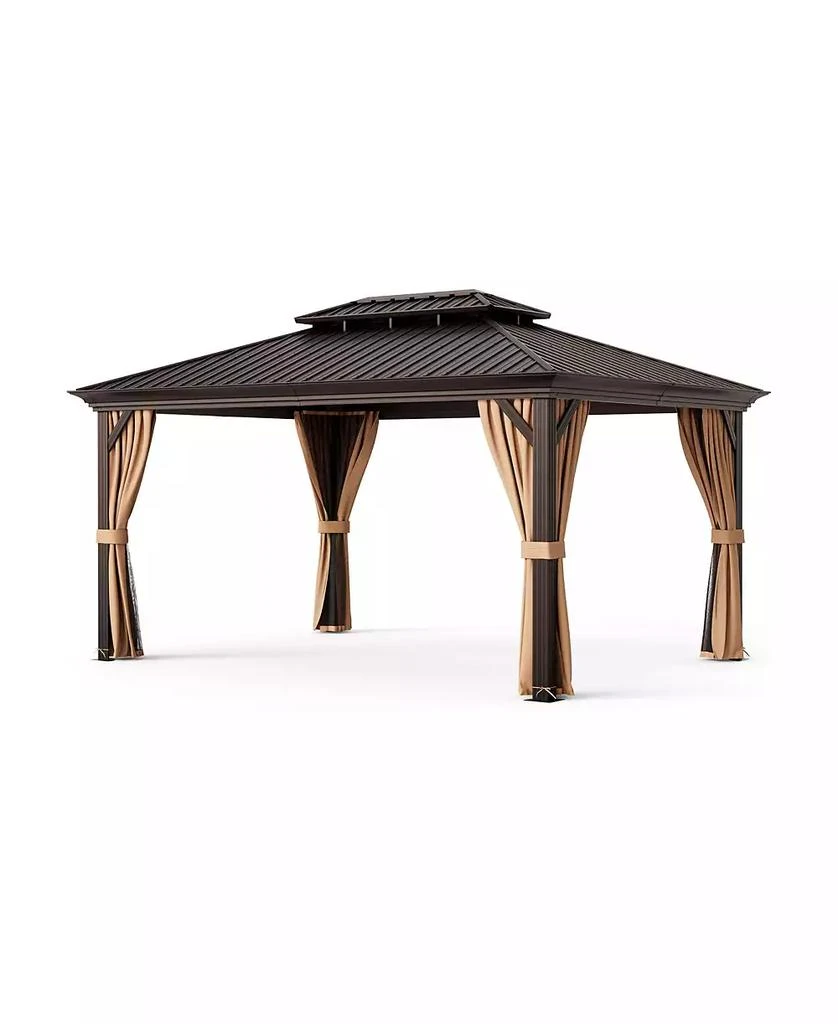 GIVIMO 12
x 16
Double-Roof Hardtop Gazebo with Galvanized Steel Roof