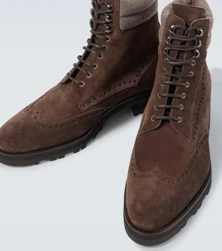 Manolo Blahnik Sapele suede lace-up boots 3