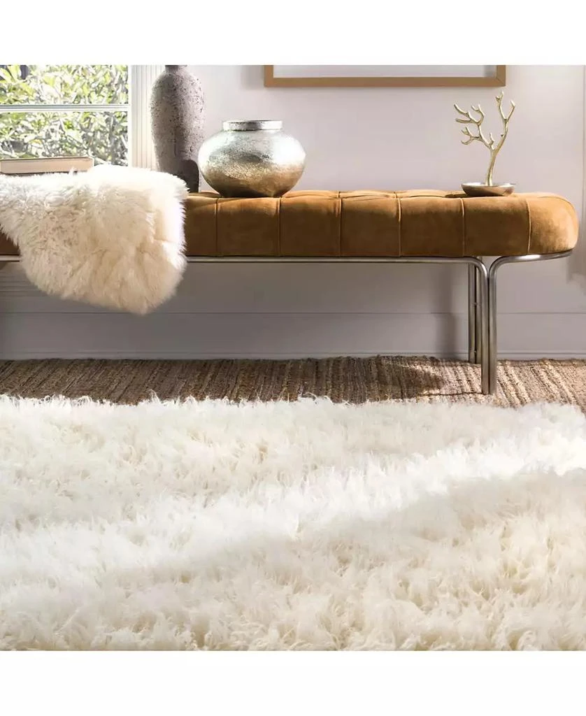 nuLOOM Flokati Greek Alexis Flokati Neutral 4' x 6' Area Rug 4
