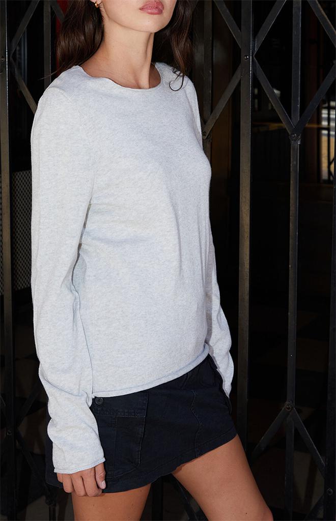 John Galt Heather Grey Stella Cotton Sweater
