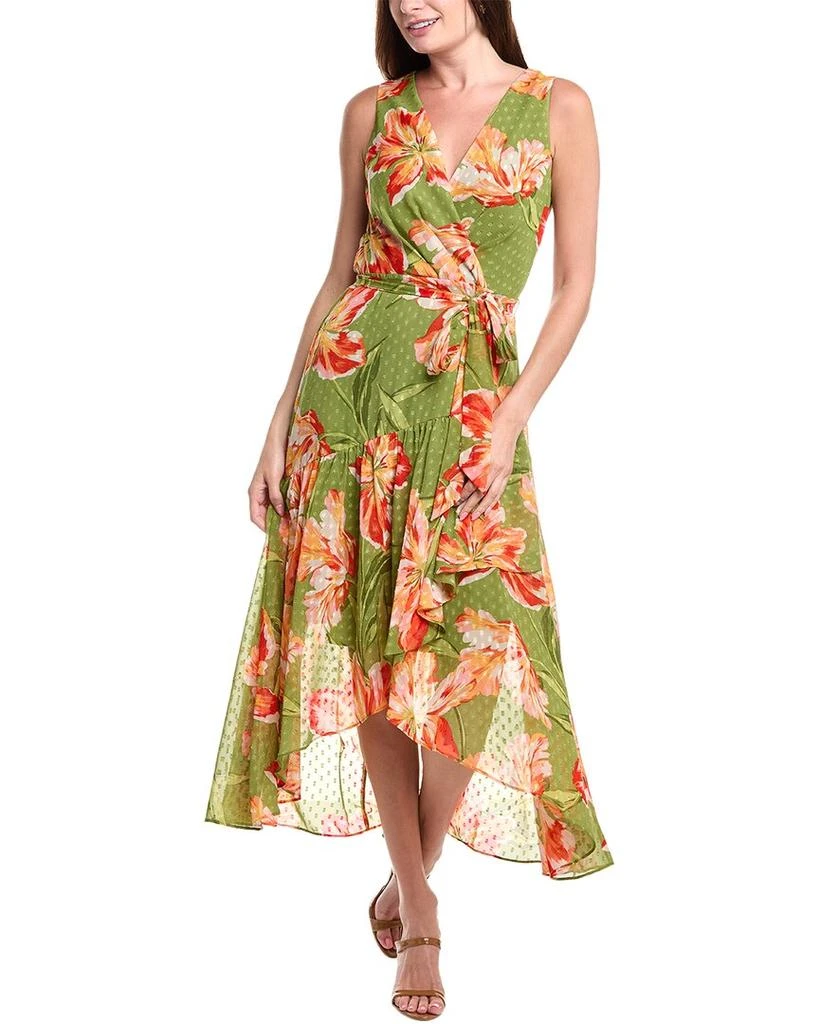 Anne Klein Wrap Midi Dress, 10 / Green