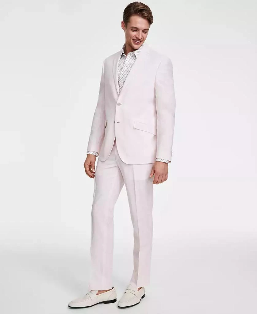 Kenneth Cole Men's Slim-Fit Stretch Linen Solid Suit 1