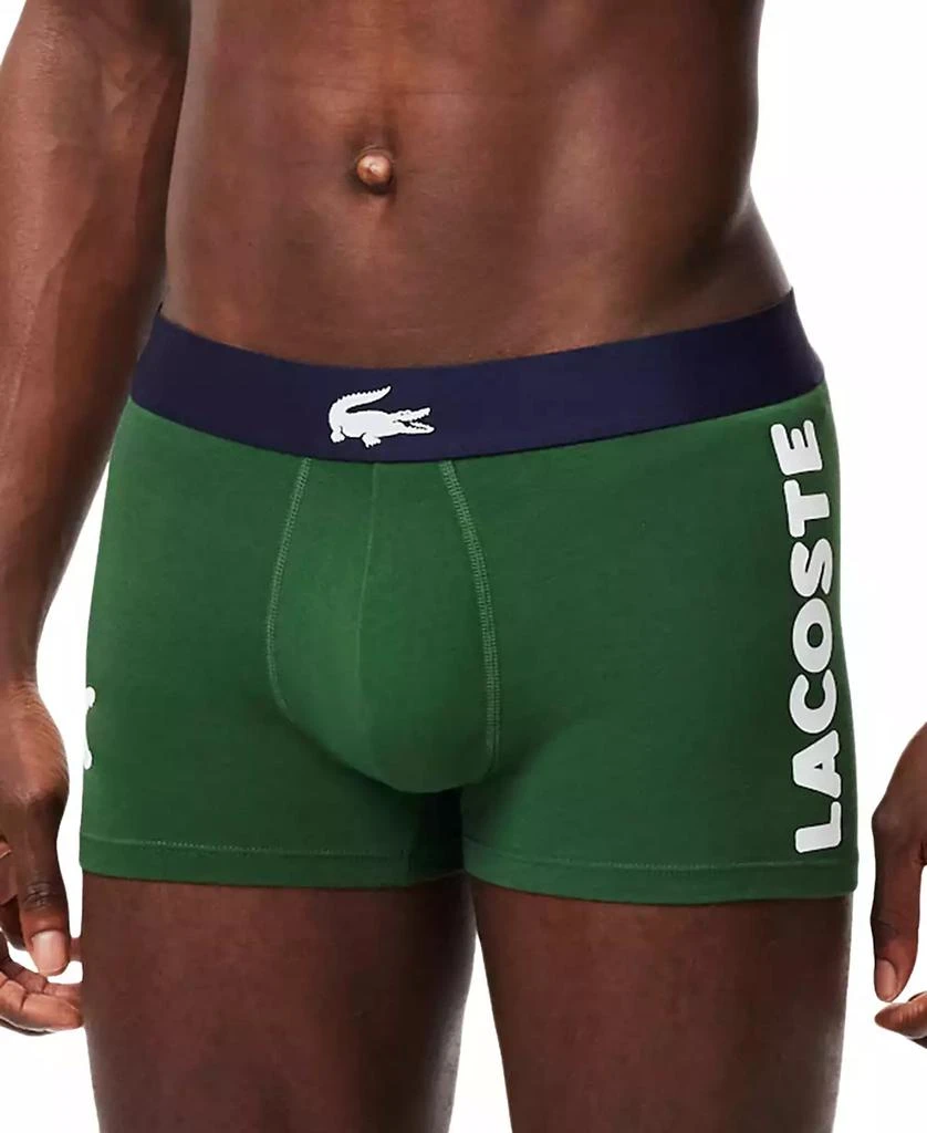 Lacoste Men's 3-Pack Regular-Fit Big Croc Logo Trunk Underwear 5