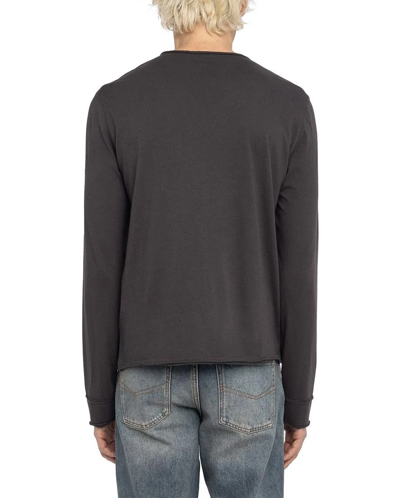 ZADIG & VOLTAIRE Monastir Long Sleeve Split Collar Tee 4