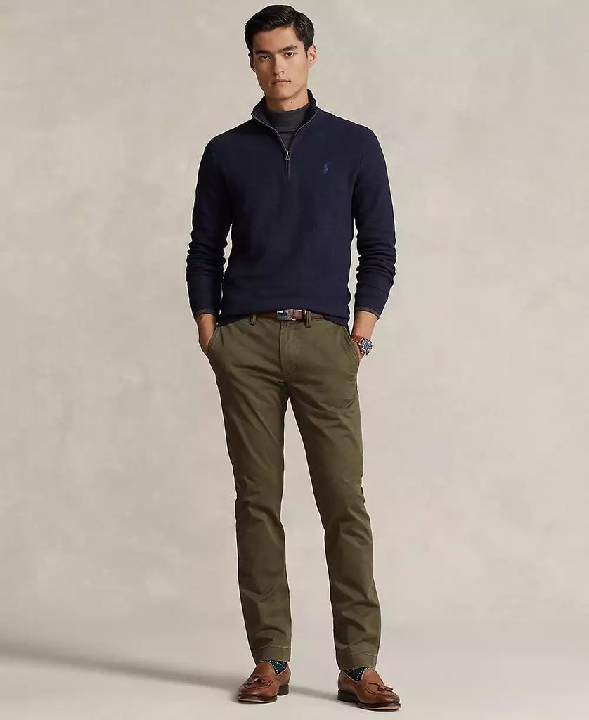 Ralph Lauren Men
s Mesh-Knit Cotton Quarter-Zip Sweater