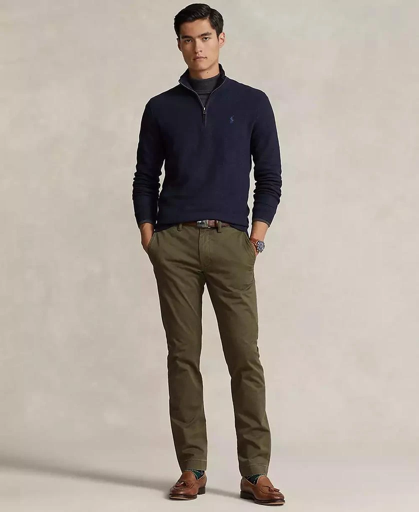 Ralph Lauren Men's Mesh-Knit Cotton Quarter-Zip Sweater 4