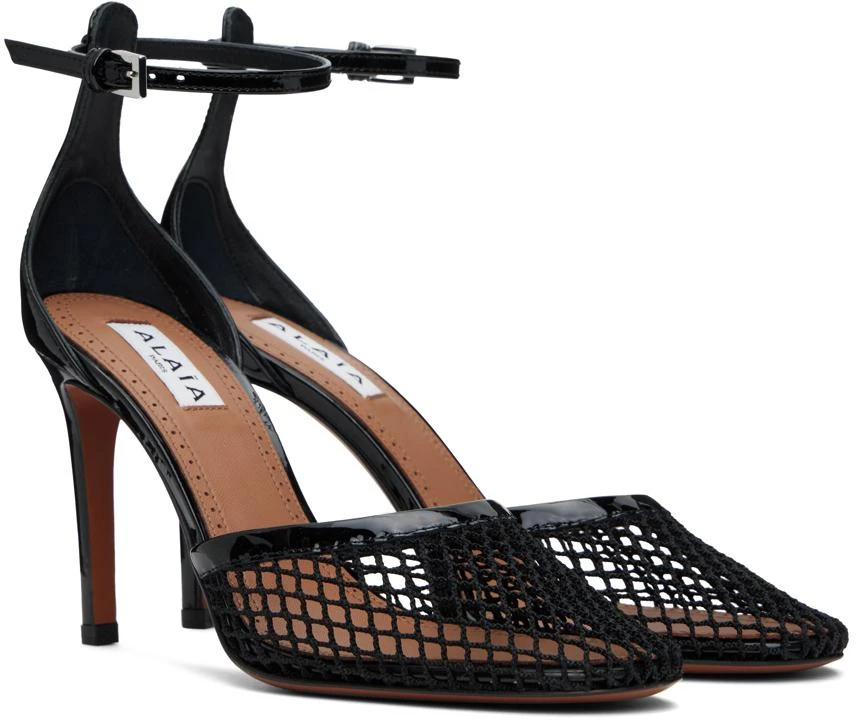 Alaïa Black High Fishnet Heels 4