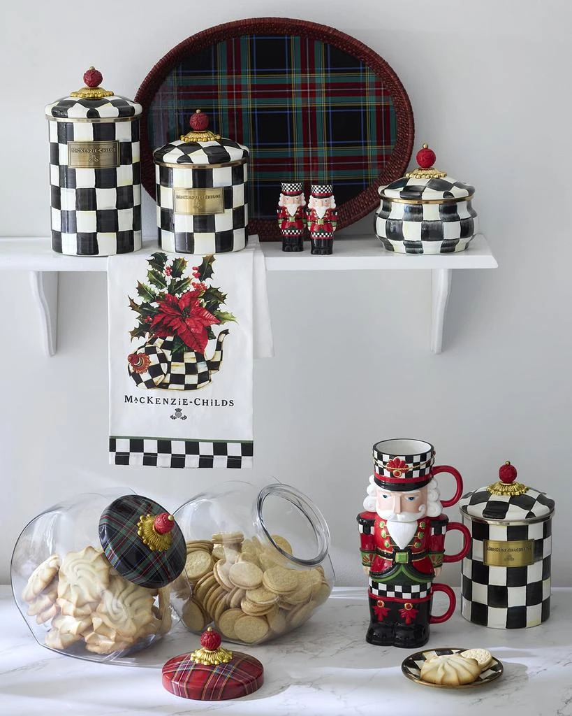 MacKenzie-Childs Cookie Jar with Red Tartan Lid 2