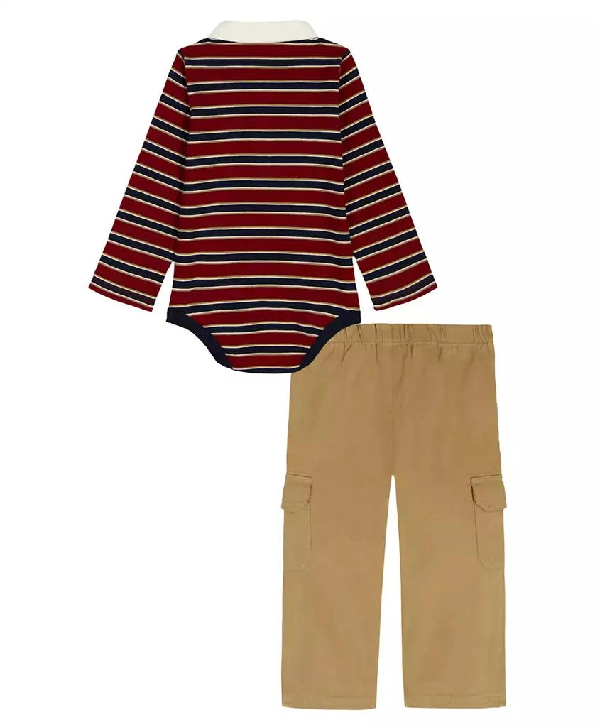 Tommy Hilfiger Baby Boys
 Long Sleeve Polo Bodysuit and Cargo Pants, 2-Piece Set 2
