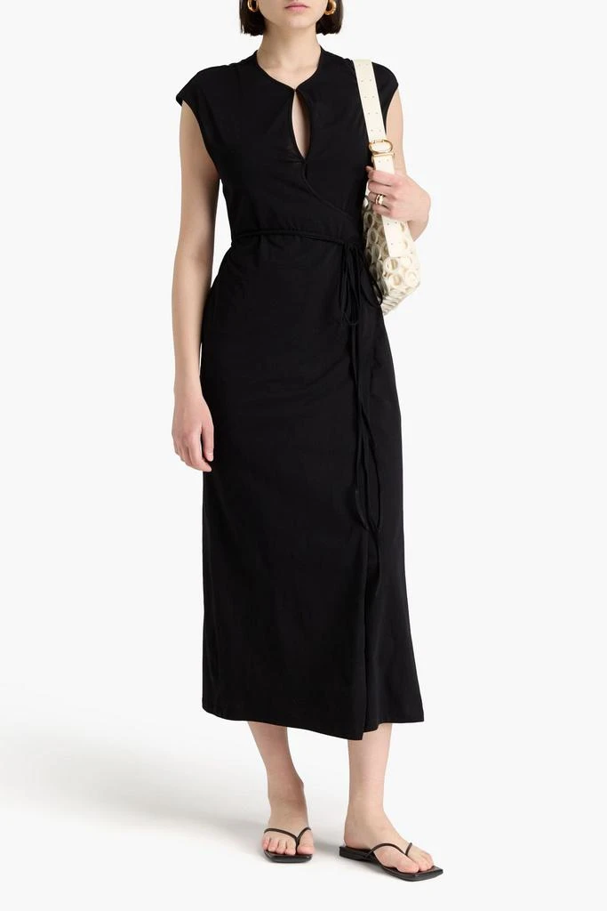knee length formal dresses with sleeves 3/4 Sleeves Knee Length Lace Mother Of The Bride Dress, Black main image 0