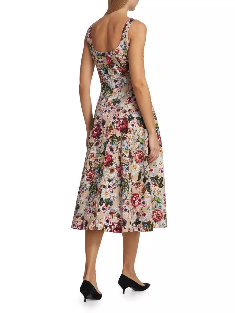 Adam Lippes Button-Front Floral Dress 5