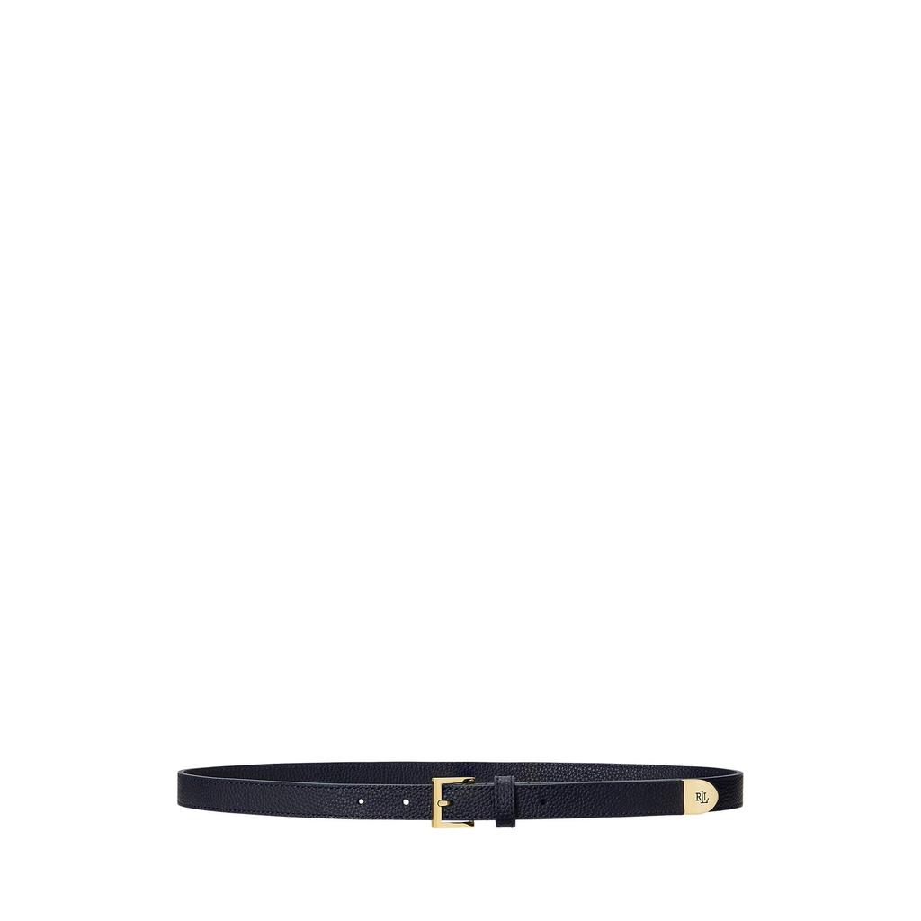 Ralph Lauren Pebbled Leather Skinny Belt