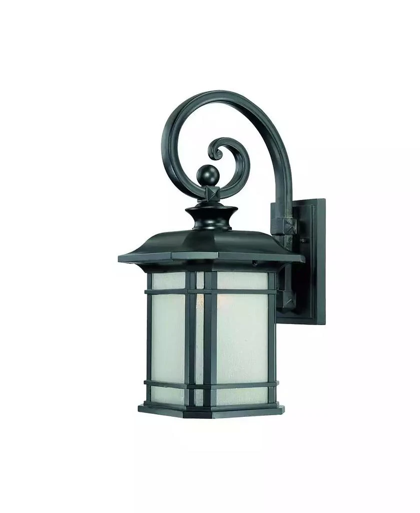 Slickblue Classic Frosted Linen Glass Lantern Wall Lamp for Living Room or Garden