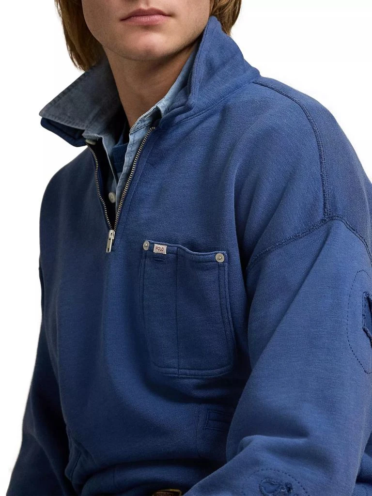 Ralph Lauren Vintage Fit Fleece Half-Zip Collared Sweatshirt 6