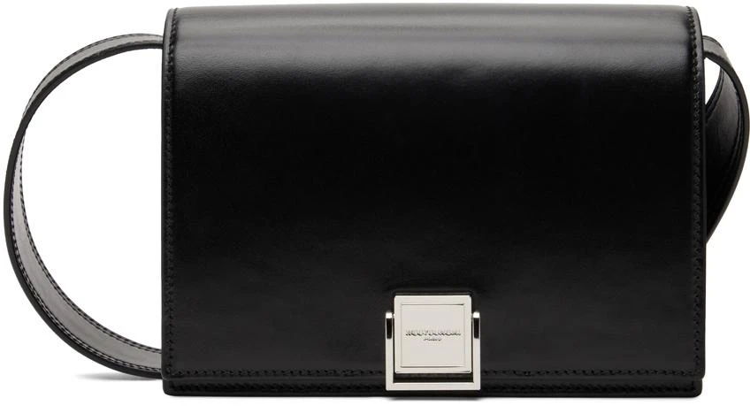 WOOYOUNGMI Black Leather Crossbody Messenger Bag 1