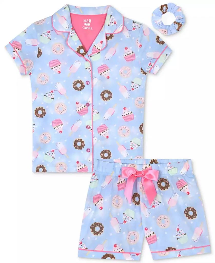 Max & Olivia Big Girls Donut-Print Pajama Set 4