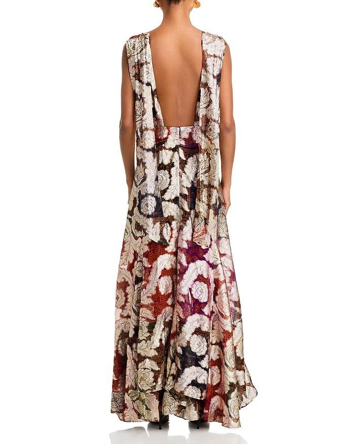 Farm Rio Metallic Plunging Neck Gown 4