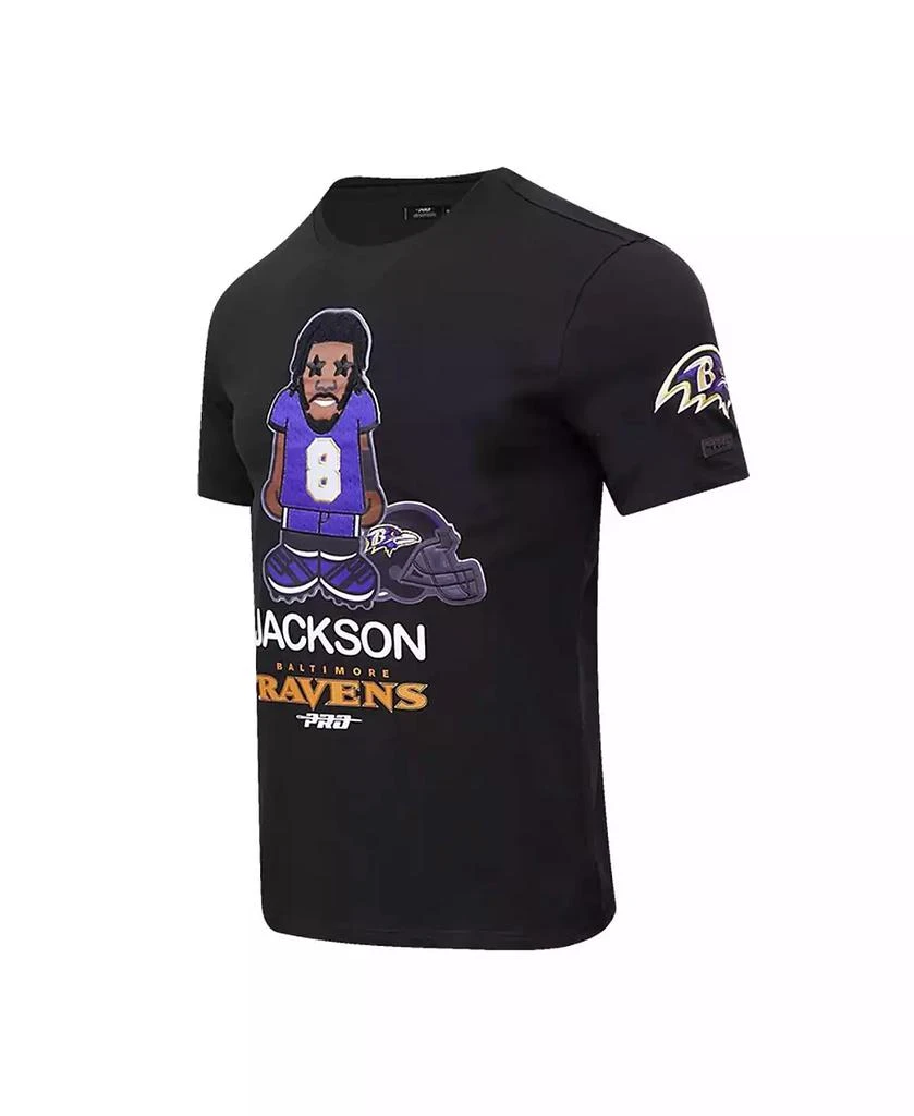 Pro Standard Men's Lamar Jackson Black Baltimore Ravens Player Avatar Graphic T-shirt 3