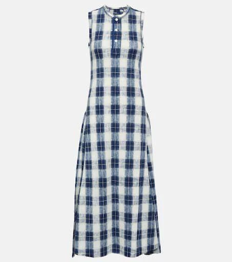 Polo Ralph Lauren Plaid cotton jersey maxi dress 1