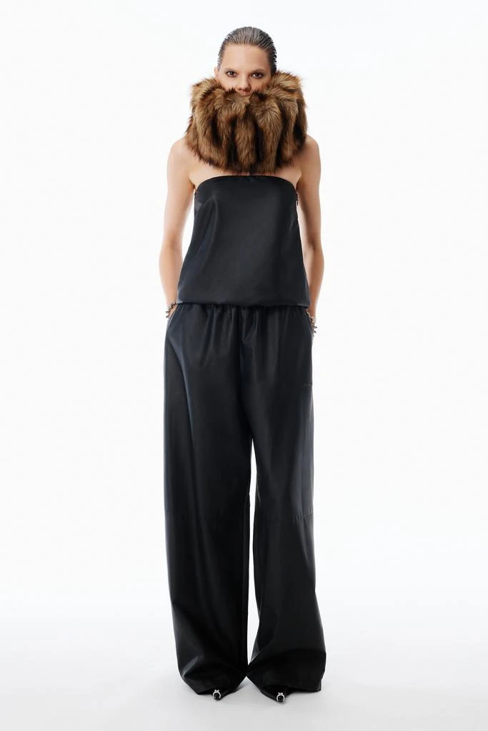 Alexander Wang Track Pant Paper in Leather Mid-Rise 1