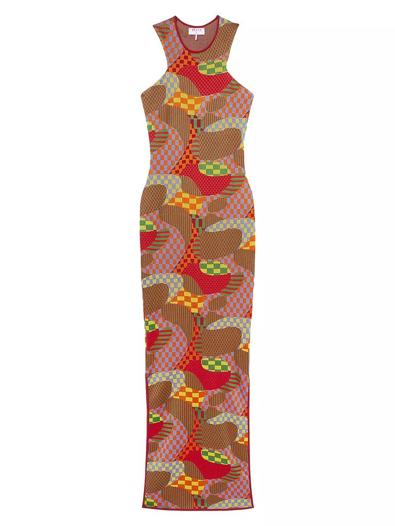 Pucci Checkered Jacquard Maxi Dress 1