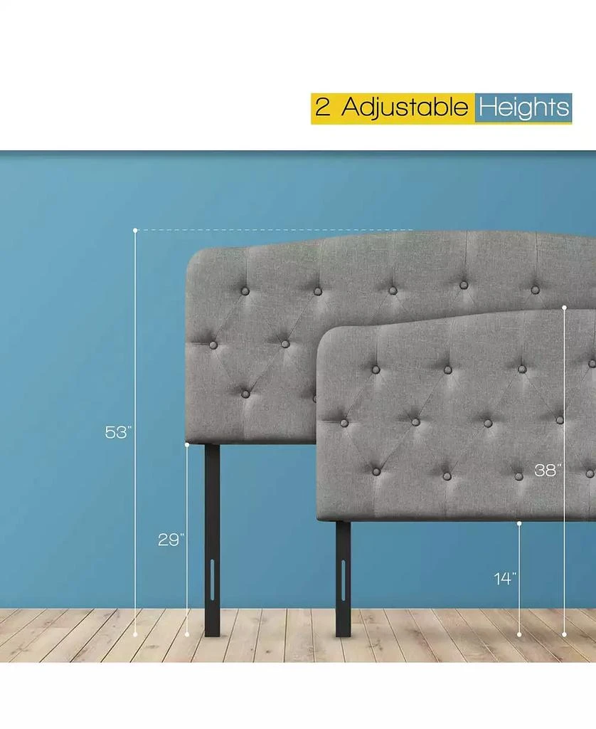 GOUUN Faux Linen Headboard with Adjustable Heights 10