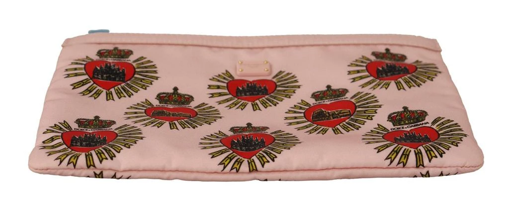 Dolce & Gabbana Dolce & Gabbana Clutch Pink D&G Logo Devotion Heart Nylon Pouch Wallet 4