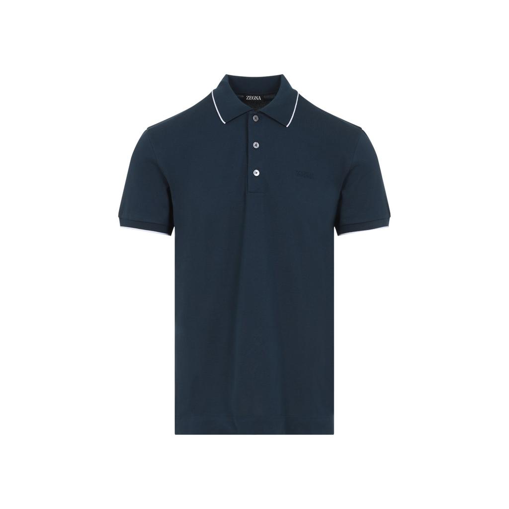 Zegna Zegna Logo Embroidered Short-Sleeved Polo Shirt