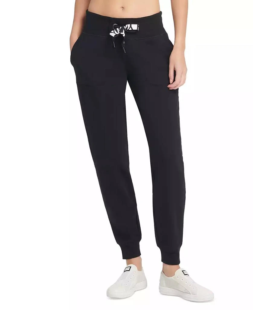 DKNY Women's Logo-Drawstring Fleece Jogger Sweatpants 1