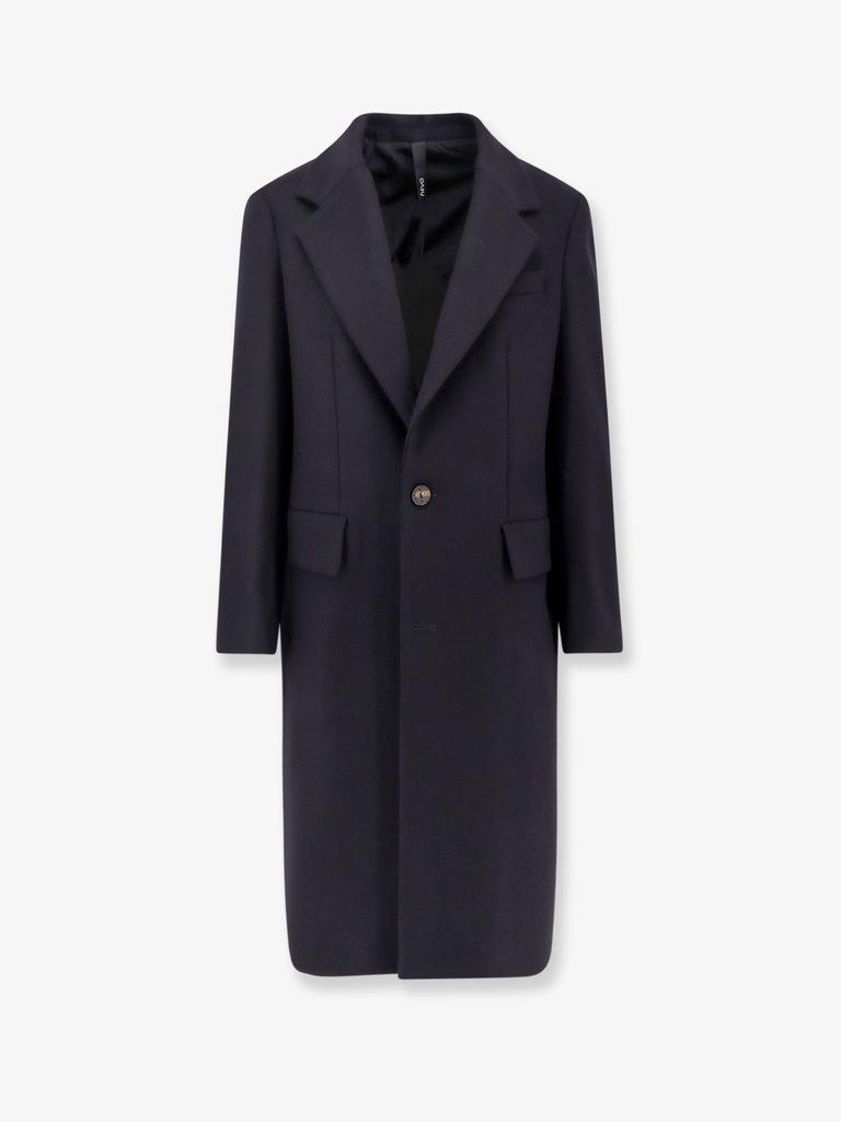 HEVÒ Virgin wool coat with satin lining